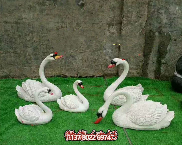 雕塑仿真天鵝，裝飾庭院、酒店、別墅等空間
