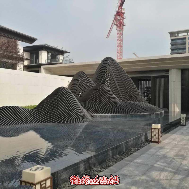 精致不銹鋼鐵藝假山，景觀抽象庭院裝飾別墅