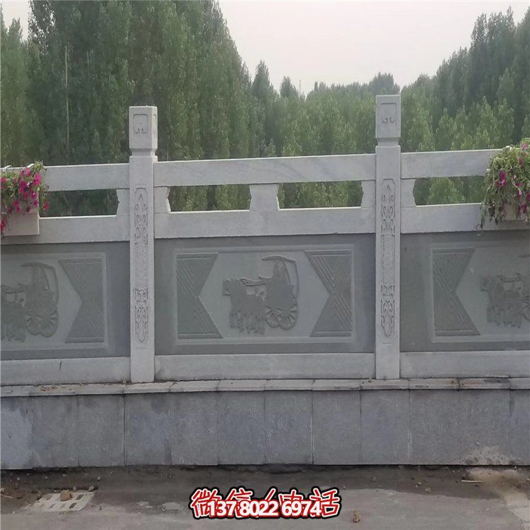 精美大理石浮雕欄桿擺件，為公園裝飾添彩