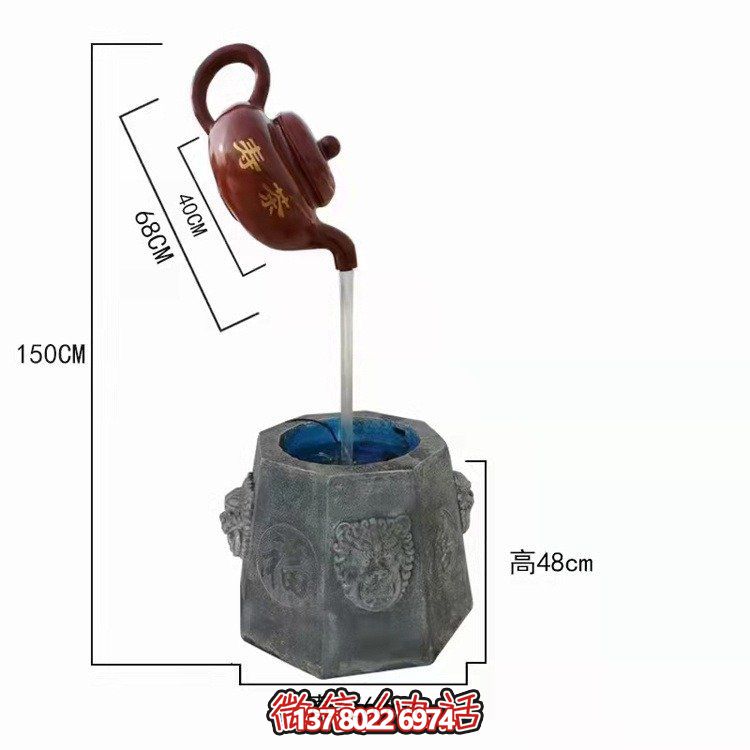 玻璃鋼大型懸空擺件，打造戶外流水天雕塑