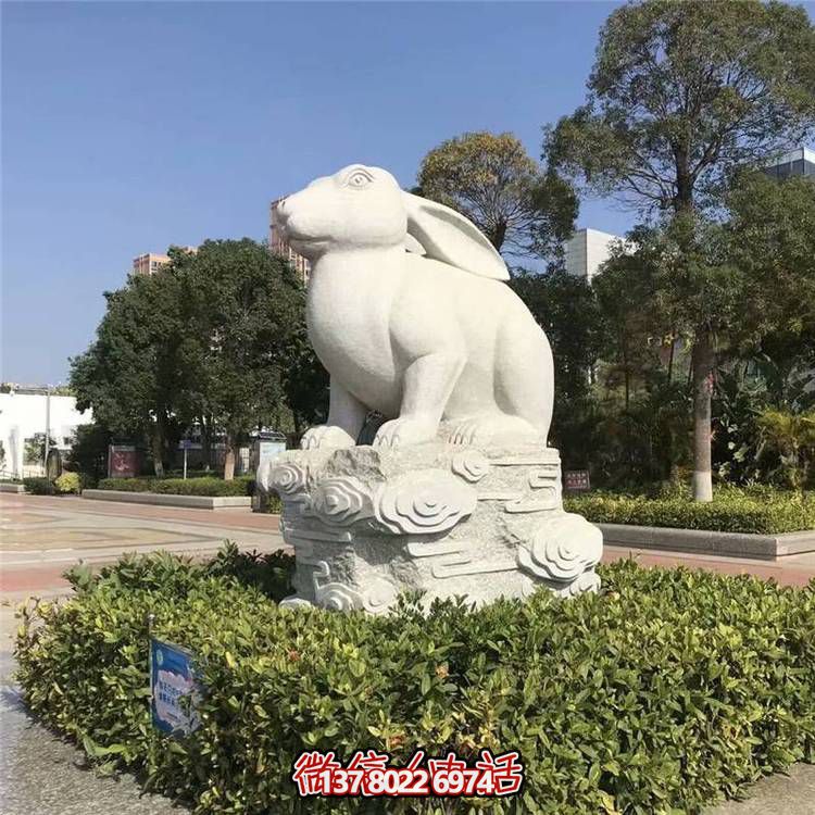 精美十二生肖大理石石雕，高端戶外園林裝飾