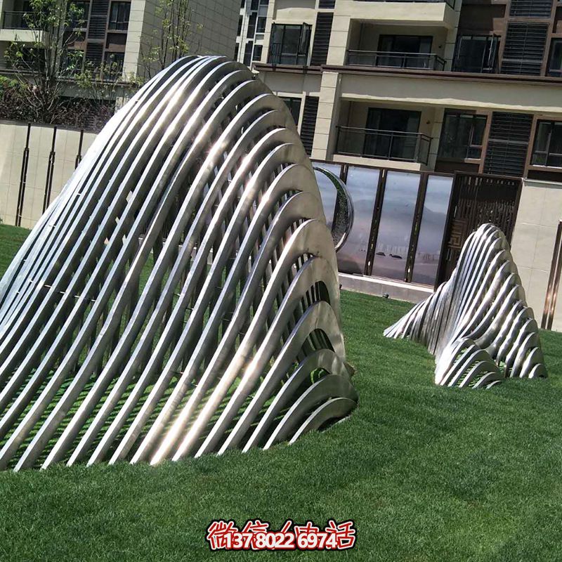 不銹鋼抽象景觀擺件，美化公園綠地戶外空間