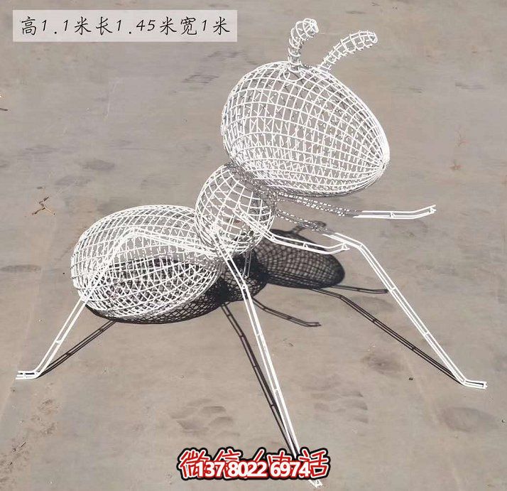 不銹鋼網格照明螞蟻雕塑，點亮大型園林景觀