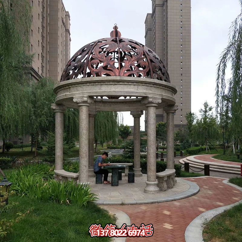 高端歐式鏤空涼亭，打造完美小區廣場