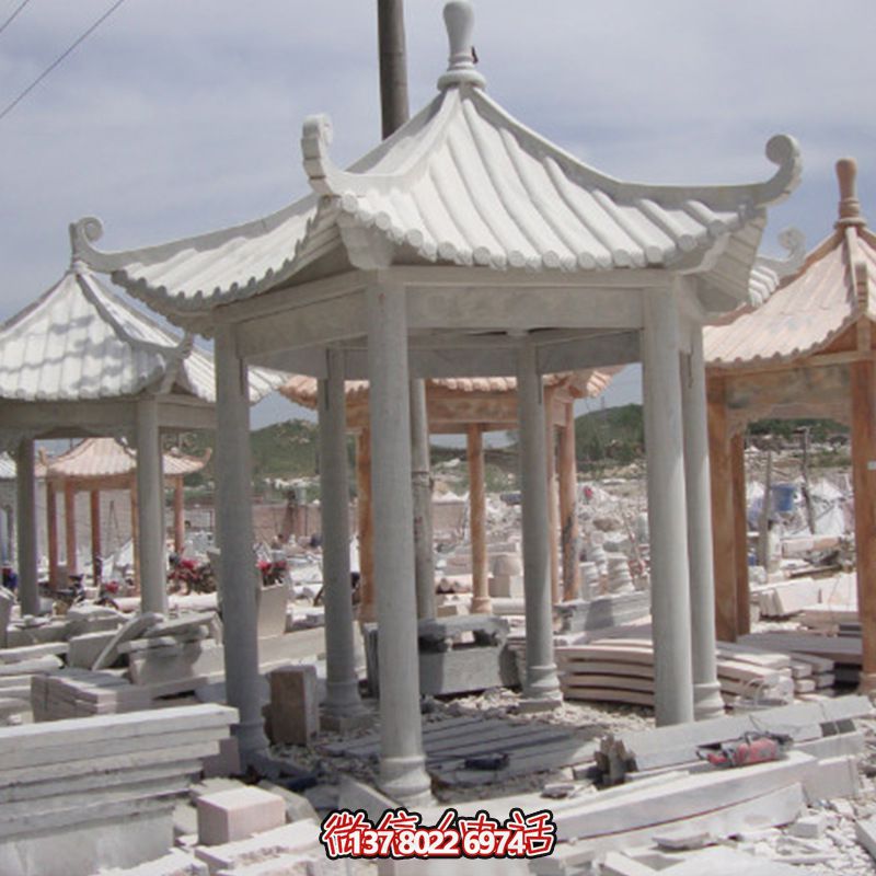 休閑小型大理石涼亭，為別墅園林增添溫馨氣息