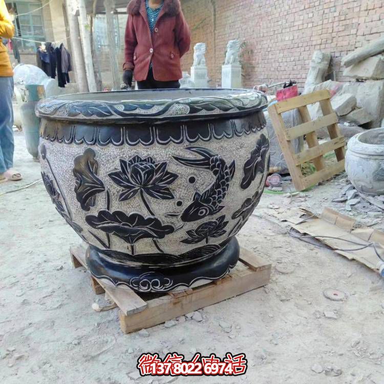 天然石頭缸，仿古雕刻，裝點(diǎn)家園