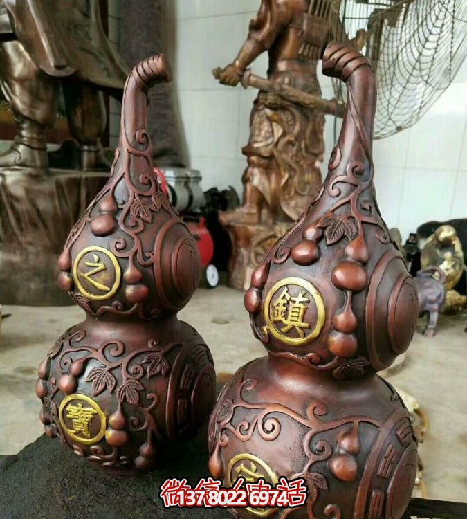 銅雕葫蘆雕塑，增添家居的福氣