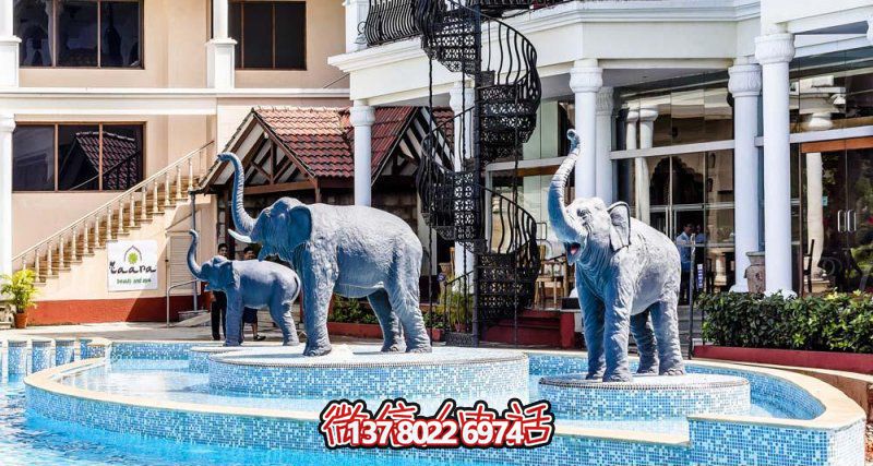 玻璃鋼大象雕塑噴泉——為酒店增添獨特的藝術(shù)氣息