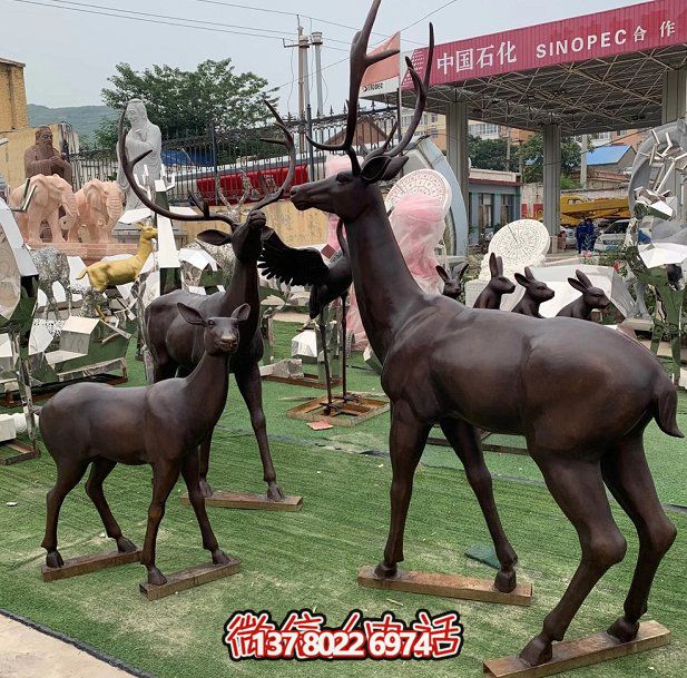 大型仿銅玻璃鋼擺件，非凡園林景觀戶外裝飾