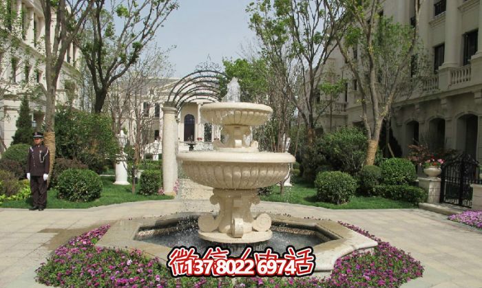 小區(qū)景觀歐式漢白玉噴泉石雕