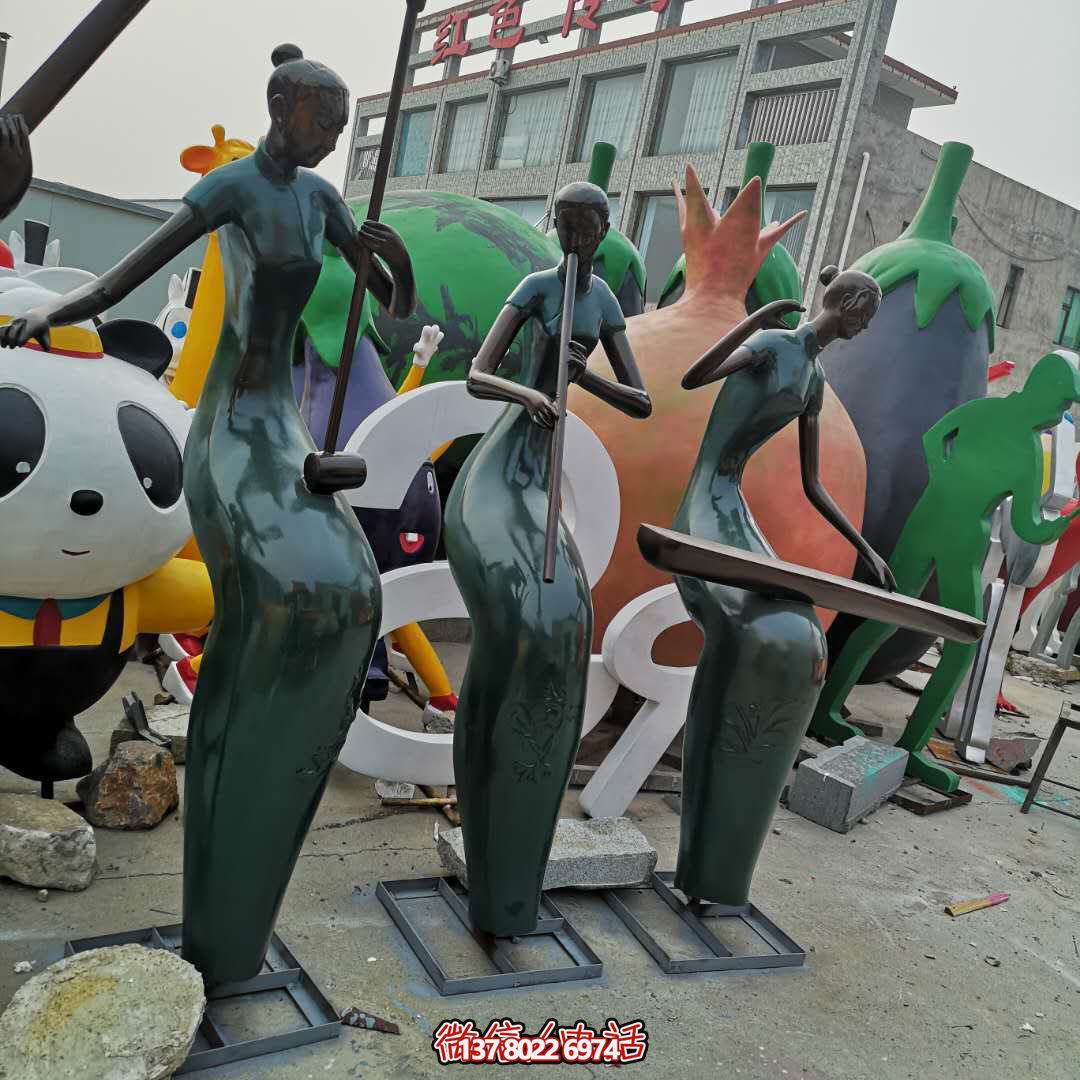 學(xué)院商場戶外演奏人物玻璃鋼雕塑 學(xué)院商場戶外演奏人物玻璃鋼雕塑